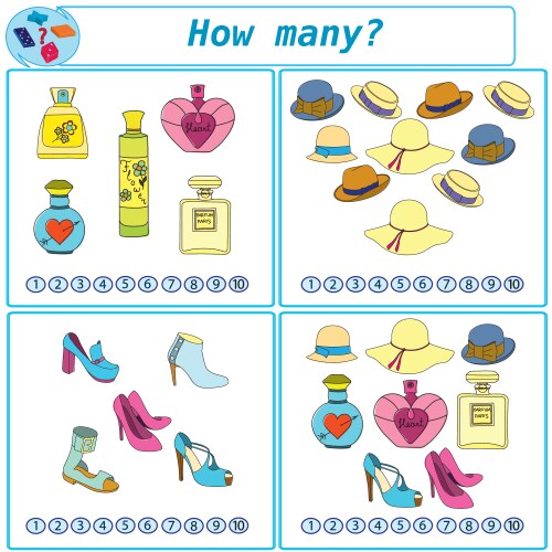 Logical task count and mark the number of objects vector image