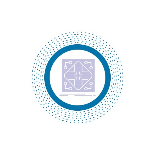 Data infrastructure network matrix grid glyph vector image