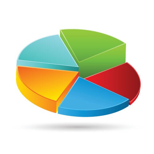 Pie Chart Data Visualization vector image