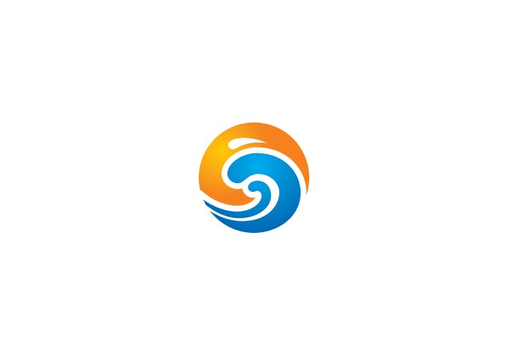Wave water ocean abstract logo Royalty Free Vector Image
