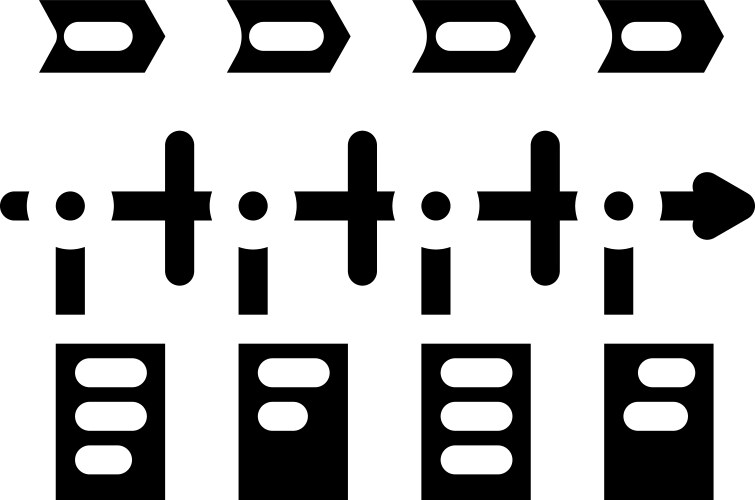 User journey map ux ui design glyph icon vector image