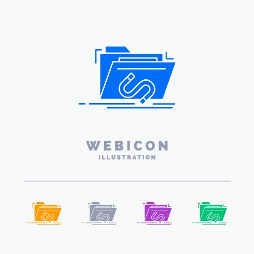 Backdoor exploit file internet software 5 color vektorbild