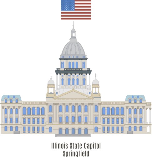 Illinois State Capitol Building Vector Image