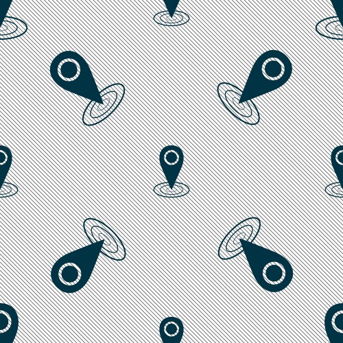 Map pointer icon sign seamless pattern vector image