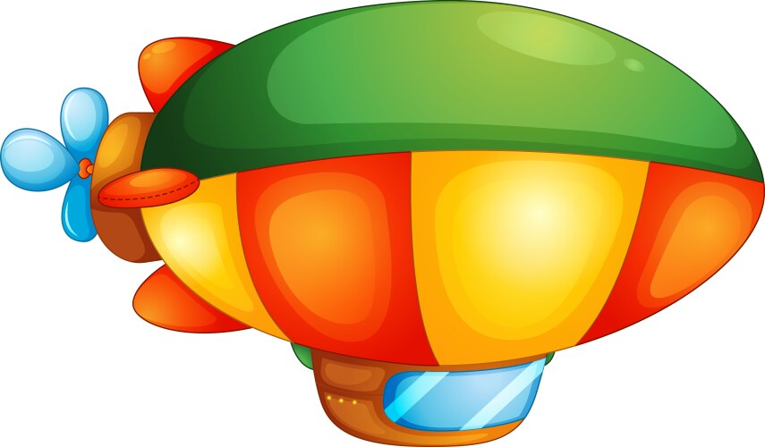 Blimp hot air balloon vector image