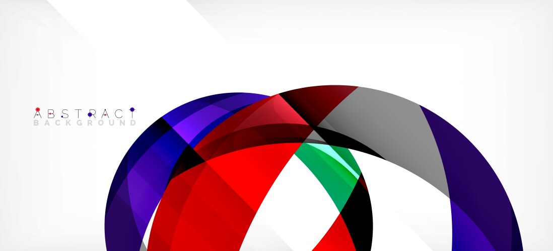 Color circle shapes minimal geometric background Vector Image