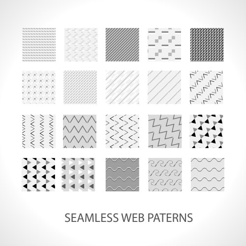 Web patterns set for your works with ready vector image