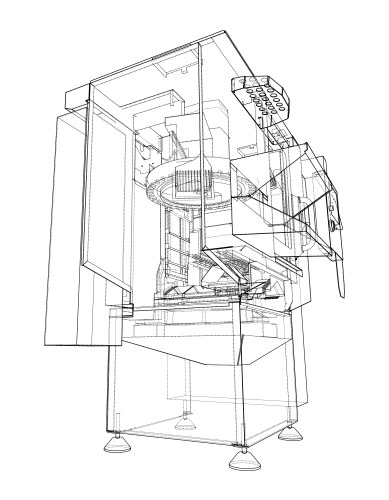 Metalworking cnc milling machine vector image