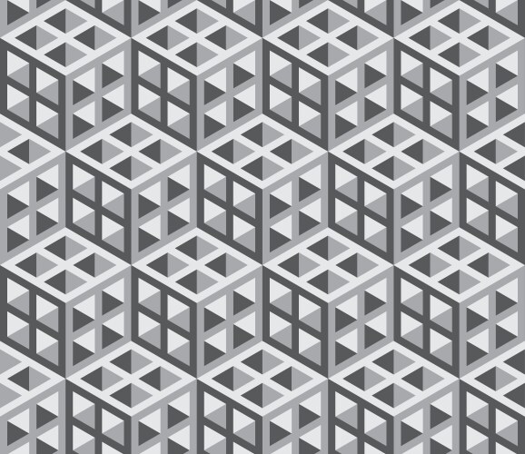 3d isometric cube pattern Royalty Free Vector Image