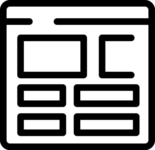 Web design interface presenting website page vektorbild