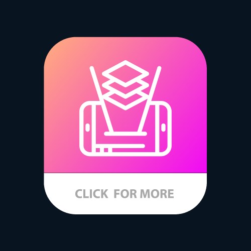 Mobile cell technology app button android vector image