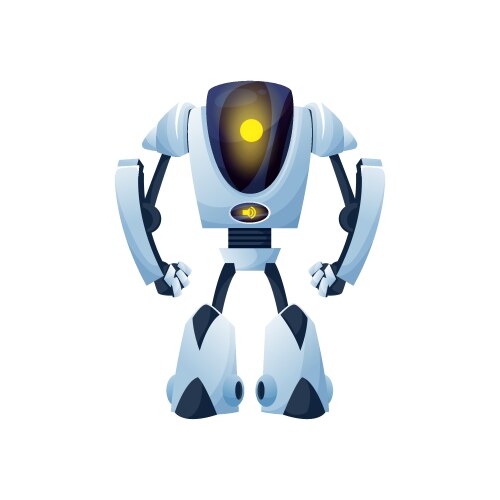 robot with foldable hands and legs isolate android vector image