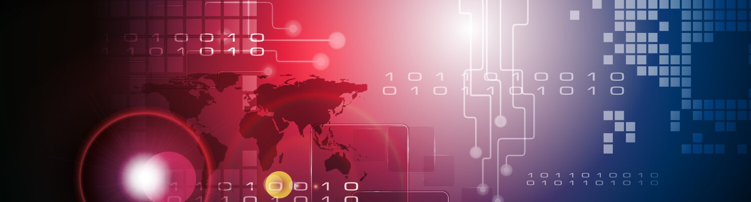 Abstract technology bright web header banner vector image