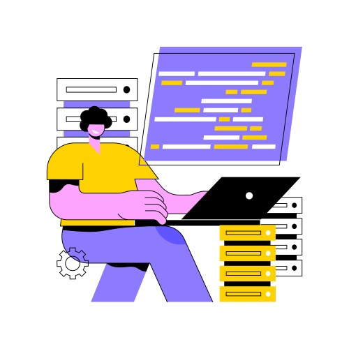 Big data programming abstract concept vector image