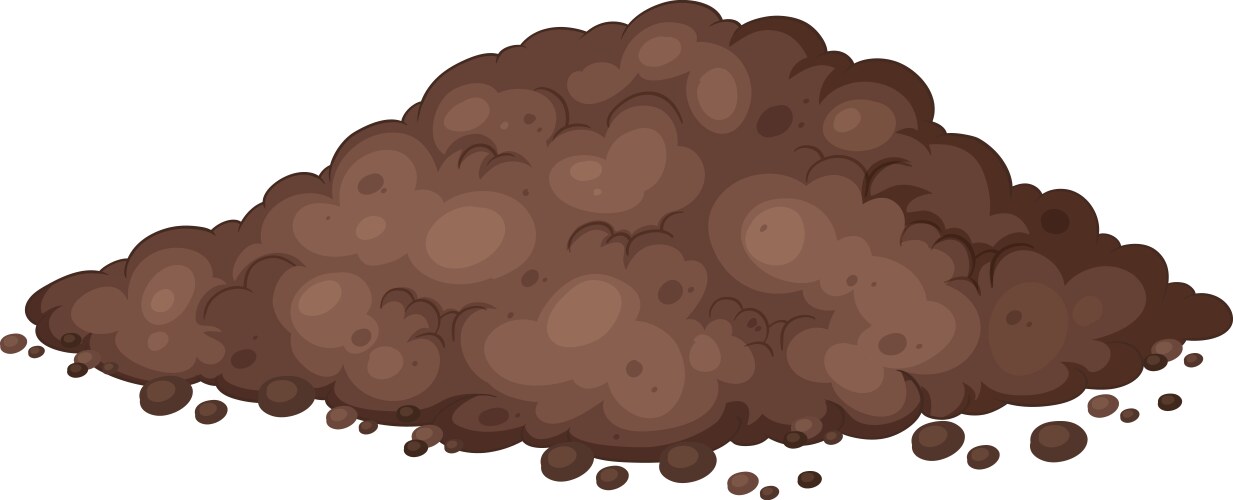 Cartoon Brown Soil Heap Vector Image