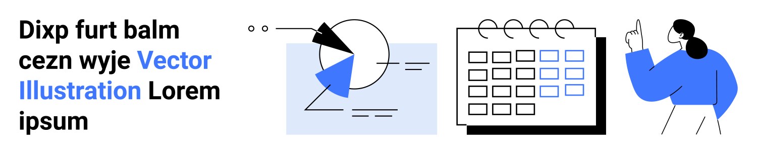 Data analysis scheduling and problem-solving vector image