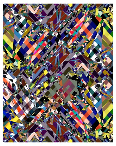 Multiple geometric abstract shape and color print vector image