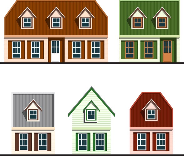 Houses Royalty Free Vector Image - VectorStock
