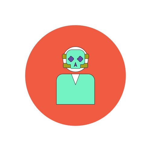 In flat design halloween icon Vector Image