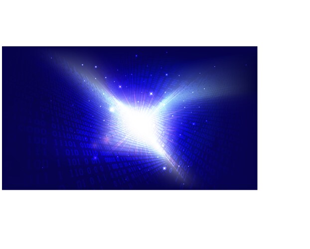 Binary code in abstract futuristic cyberspace vektorbild
