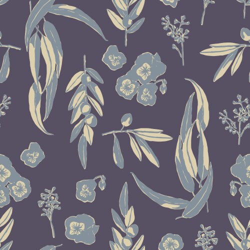 Seamless floral pattern with roses Royalty Free Vector Image