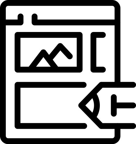 Web developer adding photo to website layout using vector image