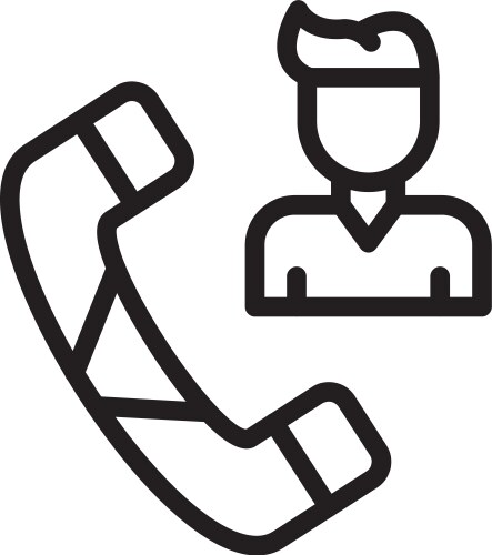 Call queue linear style icon design vector image