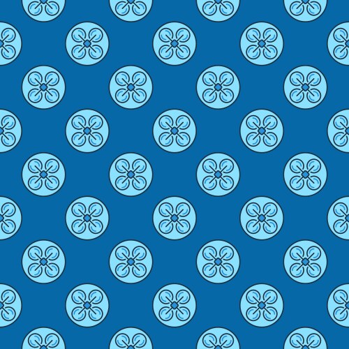 Drone multirotor concept colored round seamless vector image