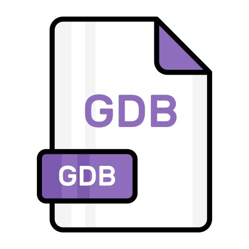 An amazing icon of gdb file editable design vector image