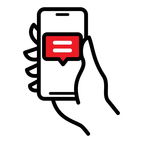 Online chat messages text notification on mobile vector image
