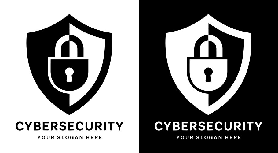 Database admin logo bold black cylinder lock Vector Image