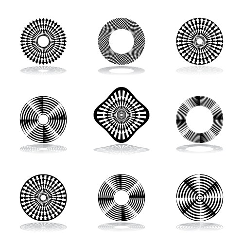 Circular Arrow Patterns vector image