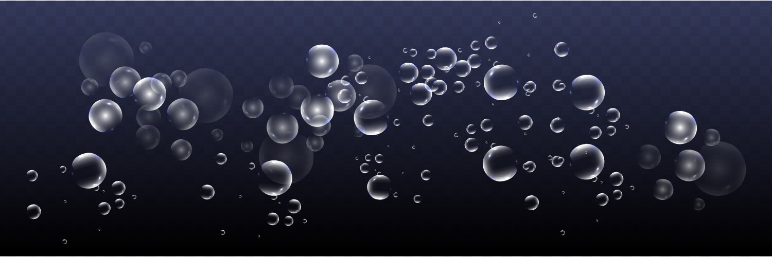 set of realistic colorful soap bubbles to create vector image