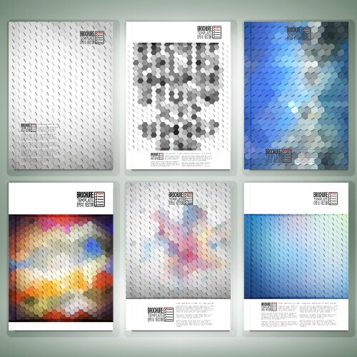 Geometric backgrounds abstract hexagonal patterns vector image
