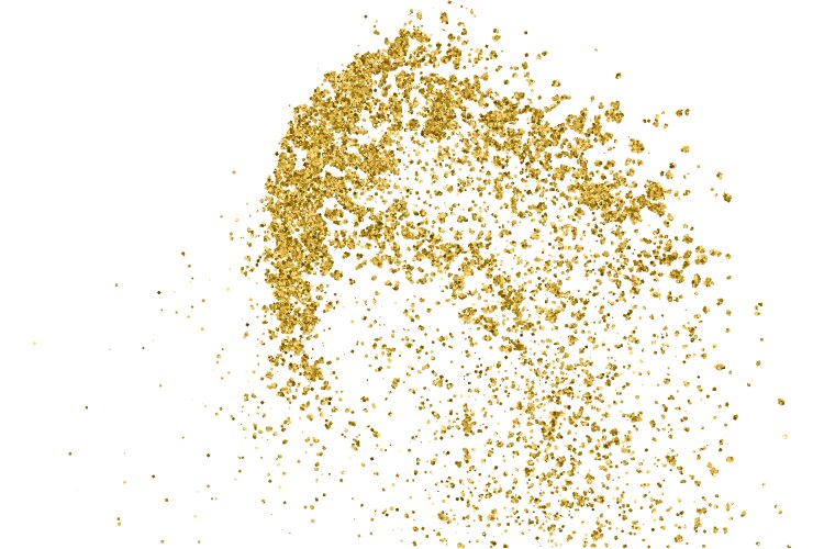 Rainbow falling glitter particles on white Vector Image