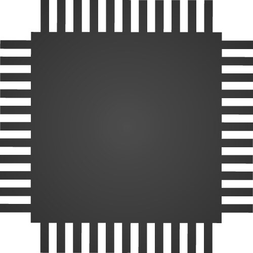 Cpu central processing unit computer chip vector image