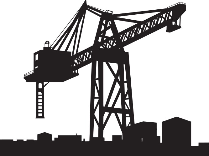 Wharfside container terminal icon shipping port Vector Image