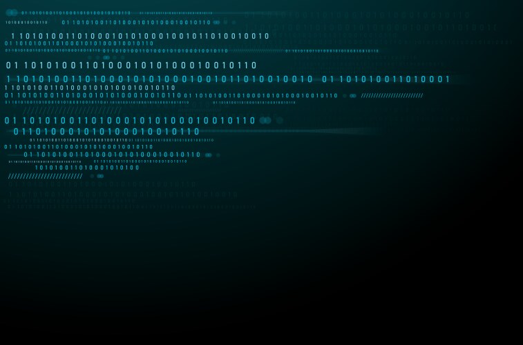 Abstract technology background binary data vektorbild