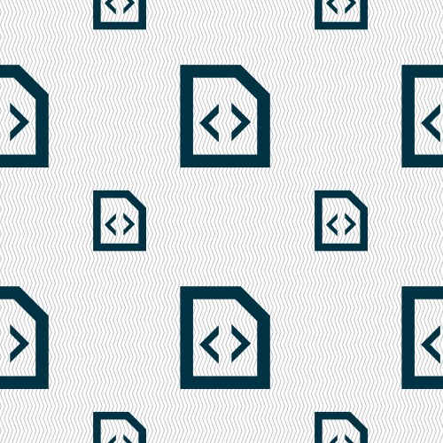 Programming code icon sign seamless pattern vector image