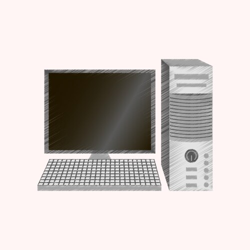 Flat shading style icon fixed computer vector image