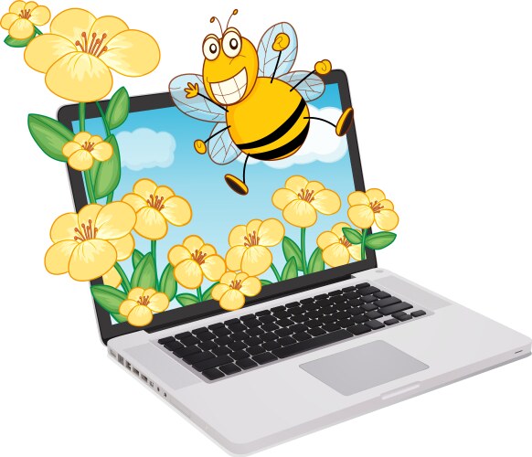 Bee Inside Computer Computer Components Diagram – Royalty-Free Vector | VectorStock