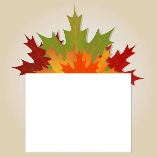 Autumn background with leaves Royalty Free Vector Image