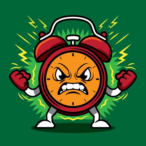 Angry clock Vector Images & Graphics for Commercial Use | VectorStock