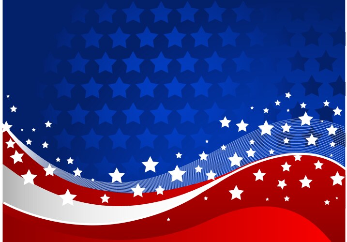 Stars and Stripes Background Vector Image
