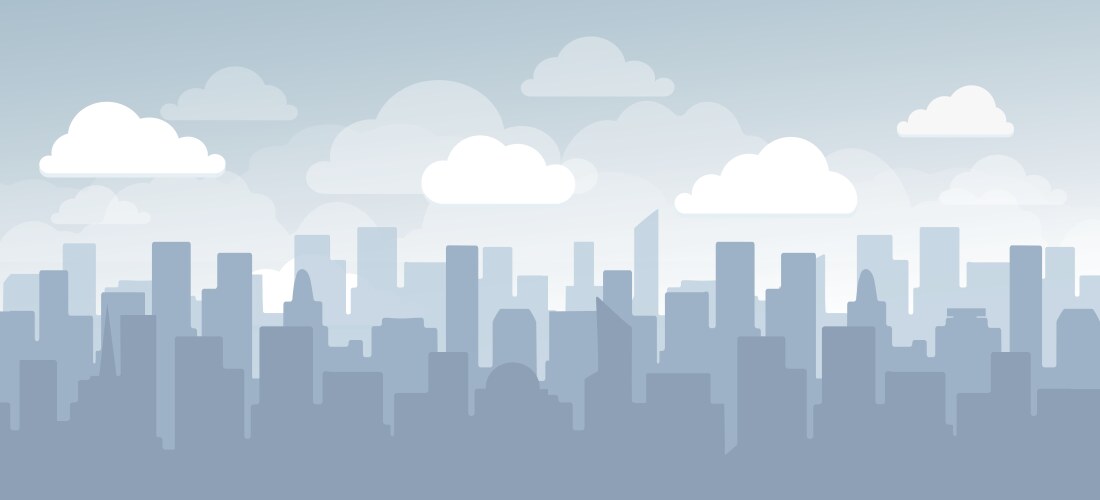 Buildings flat cityscape Royalty Free Vector Image