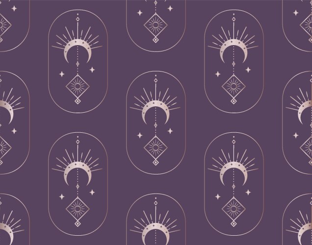 Celestial dividers decorative sun and moon border Vector Image