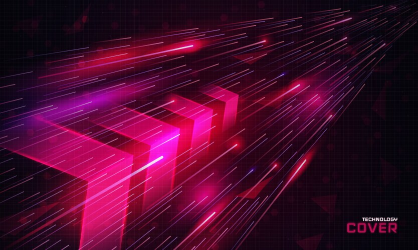 Technology line background web connection vector image