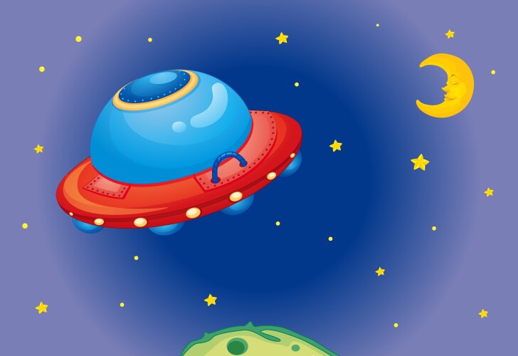 Ufo spaceship vector image