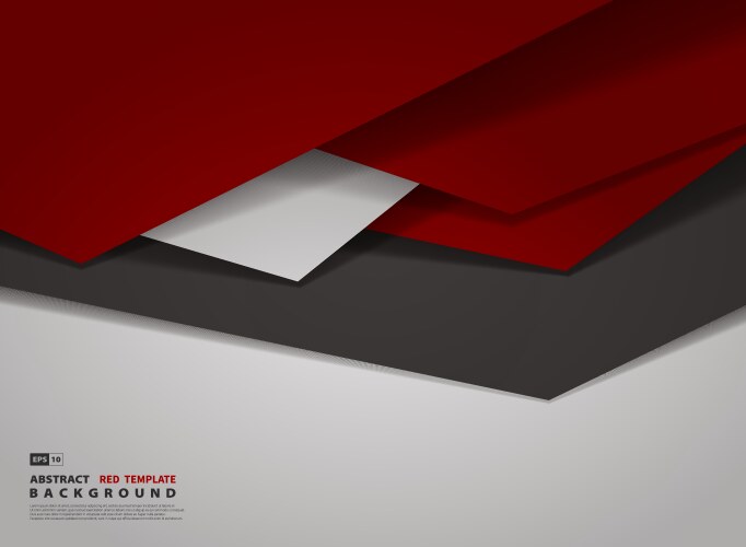 abstract gradient red triangle overlap design vector image