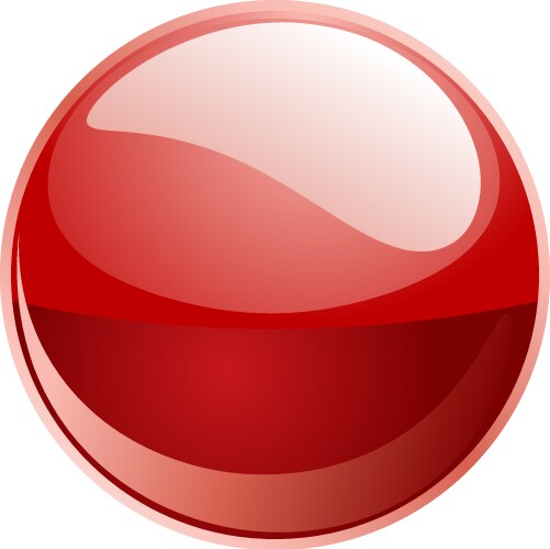 Red Shiny Sphere Icon Vector Image